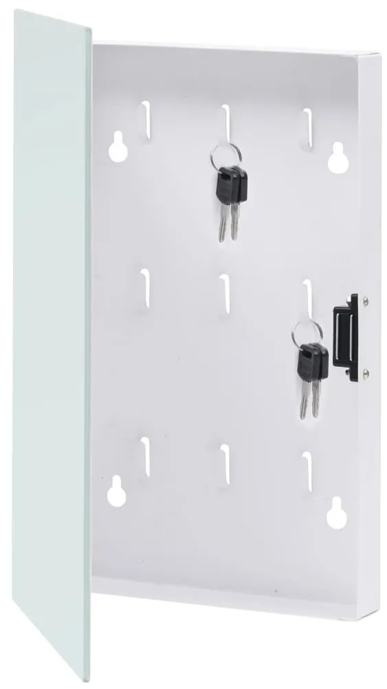 Chaveiro com quadro magnético 30x20x4 cm branco