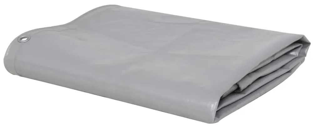 vidaXL Lona 650 g/m² 1,5x10 m cinzento