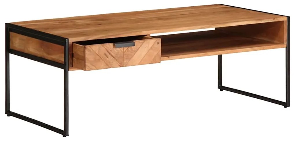 Mesa de centro 110x55x40 cm madeira de acácia maciça
