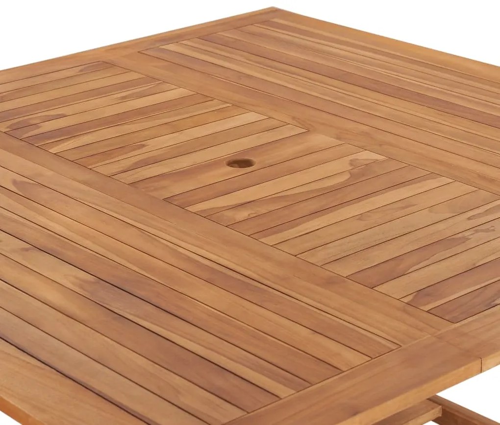 Mesa de jardim 150x150x76 cm madeira de teca maciça