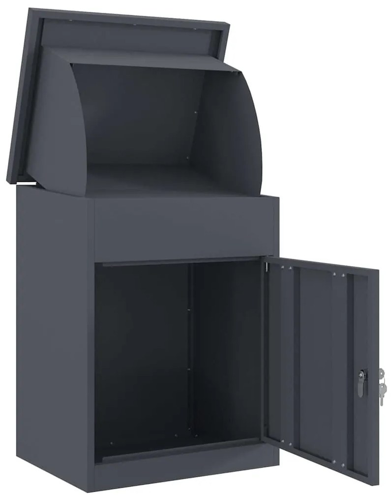 Caixa para entrega de pacotes Antracite 44 x 35 x 59 cm Aço