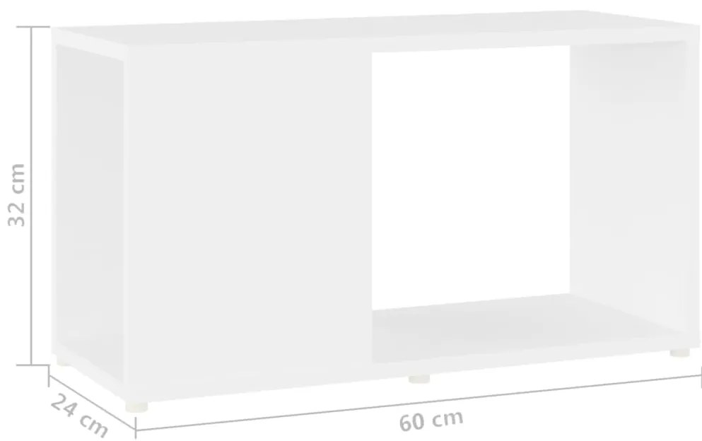 Móvel de TV 60x24x32cm contraplacado branco