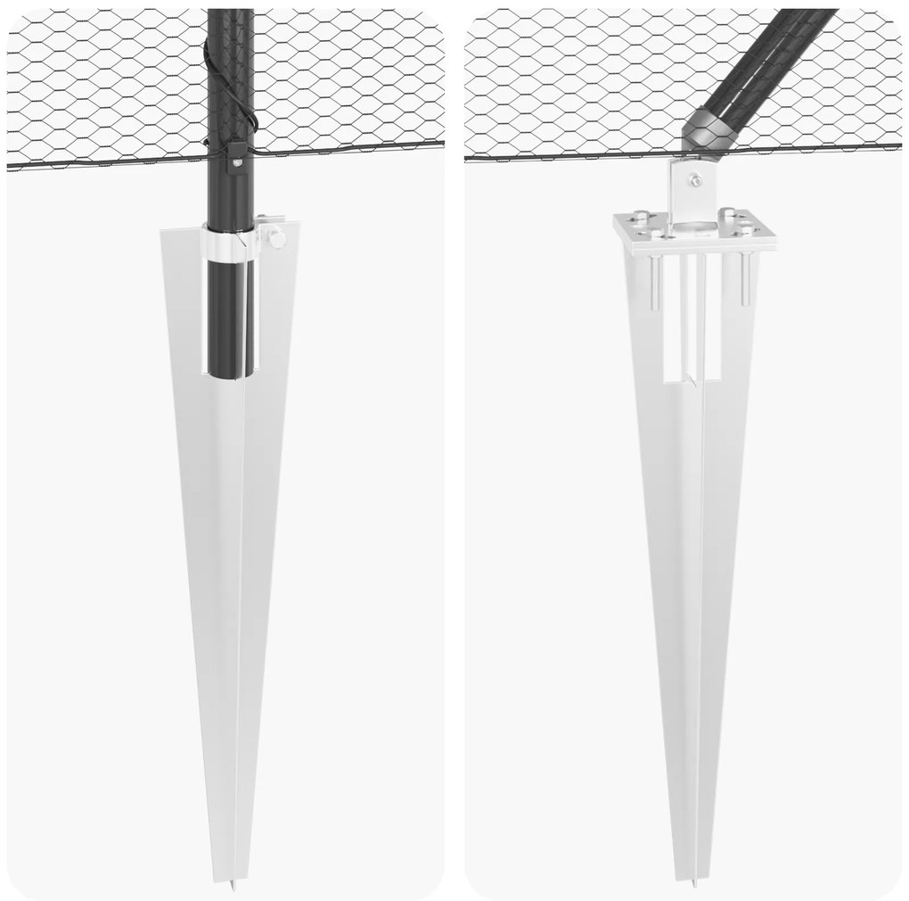 Cerca Hexagonal vidaXL Cinza 0.4x100 m Aço
