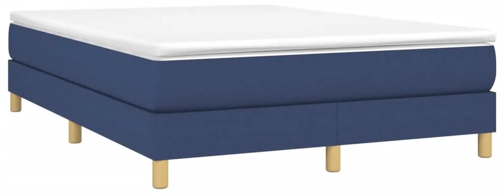 Estrutura de cama sem colchão 140x200 cm tecido azul