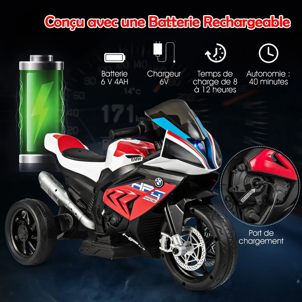 Carro de polícia para crianças com bateria de 6 V veículo infantil com megafone 62 x 44 x 43 cm preto
