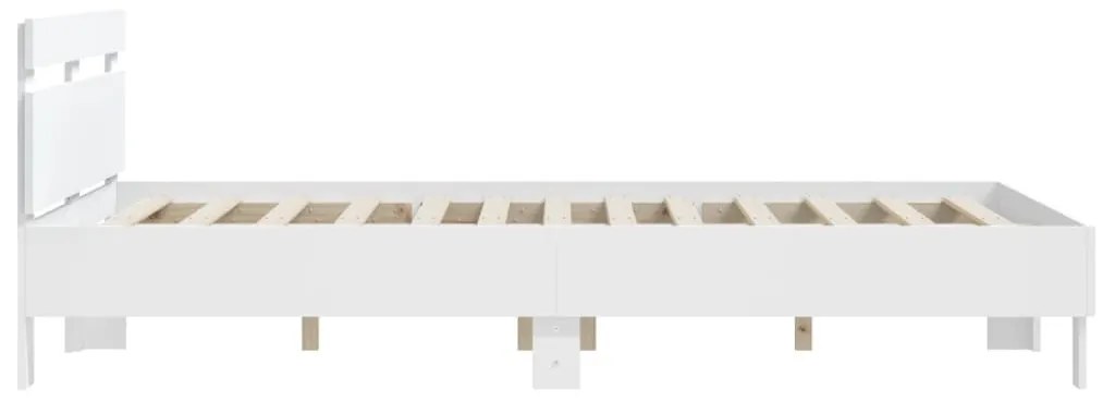 Estrutura cama c/ cabeceira 150x200 cm derivados madeira branco