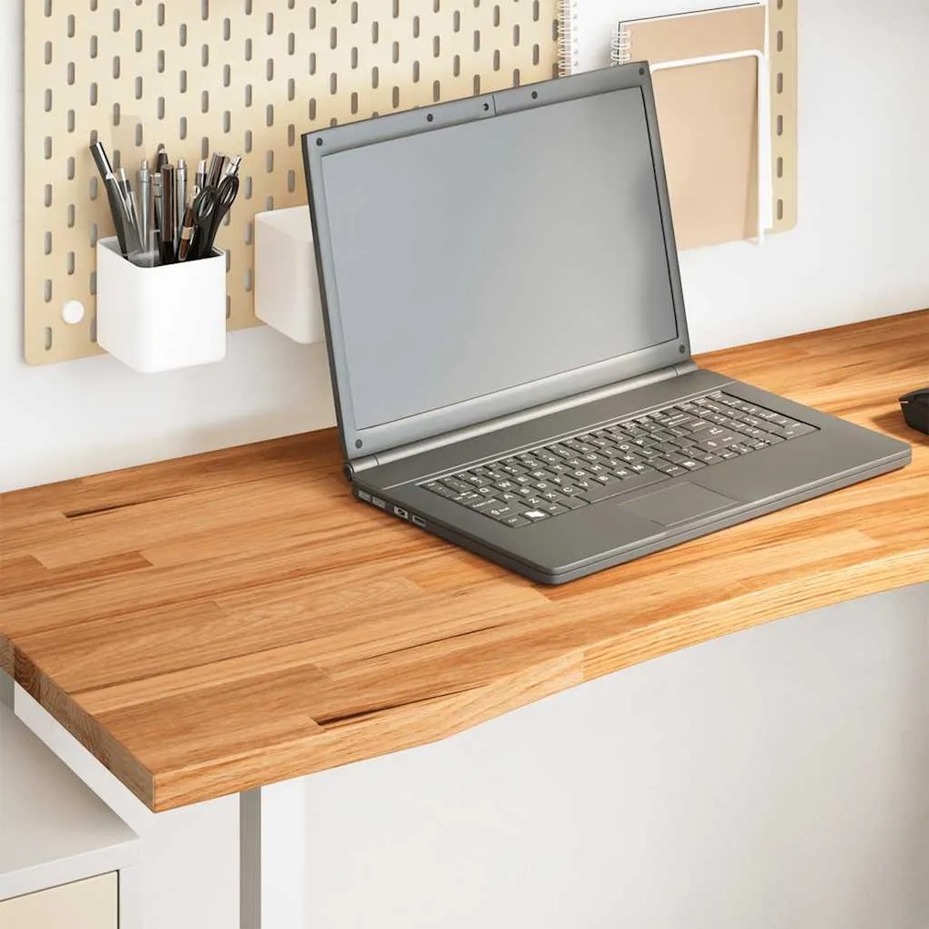 vidaXL Tampo de mesa retangular 120x50x2,5 cm carvalho castanho-claro