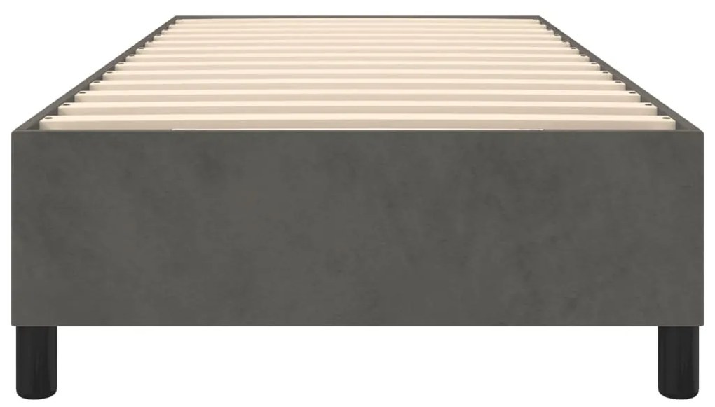Estrutura de cama sem colchão 90x200 cm veludo cinzento-escuro