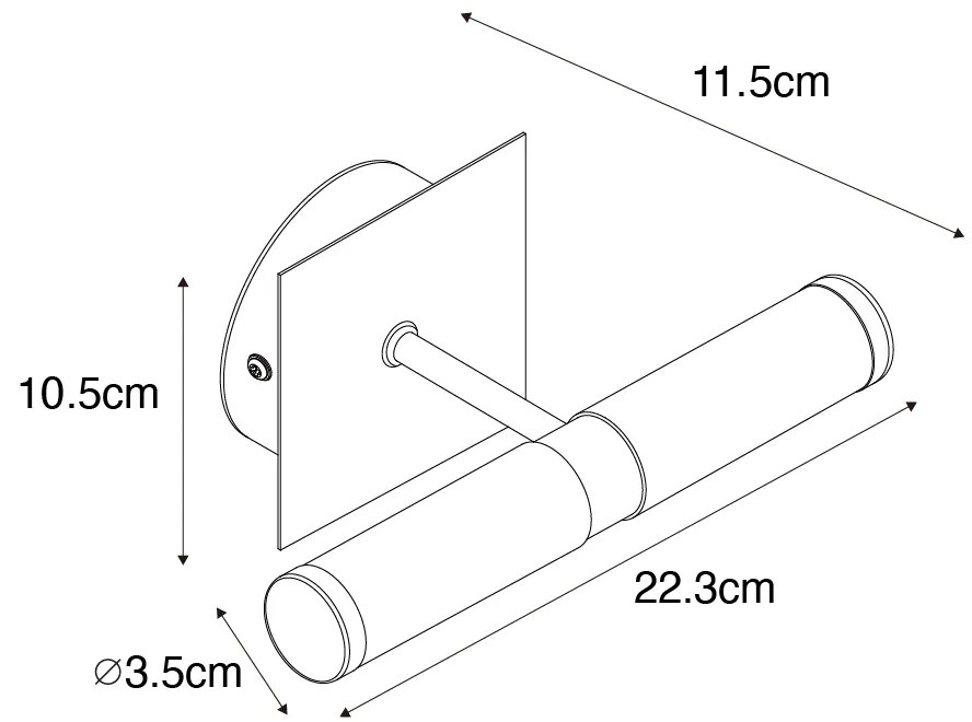 Candeeiro de parede moderno branco IP44 2 luzes - Bath Moderno