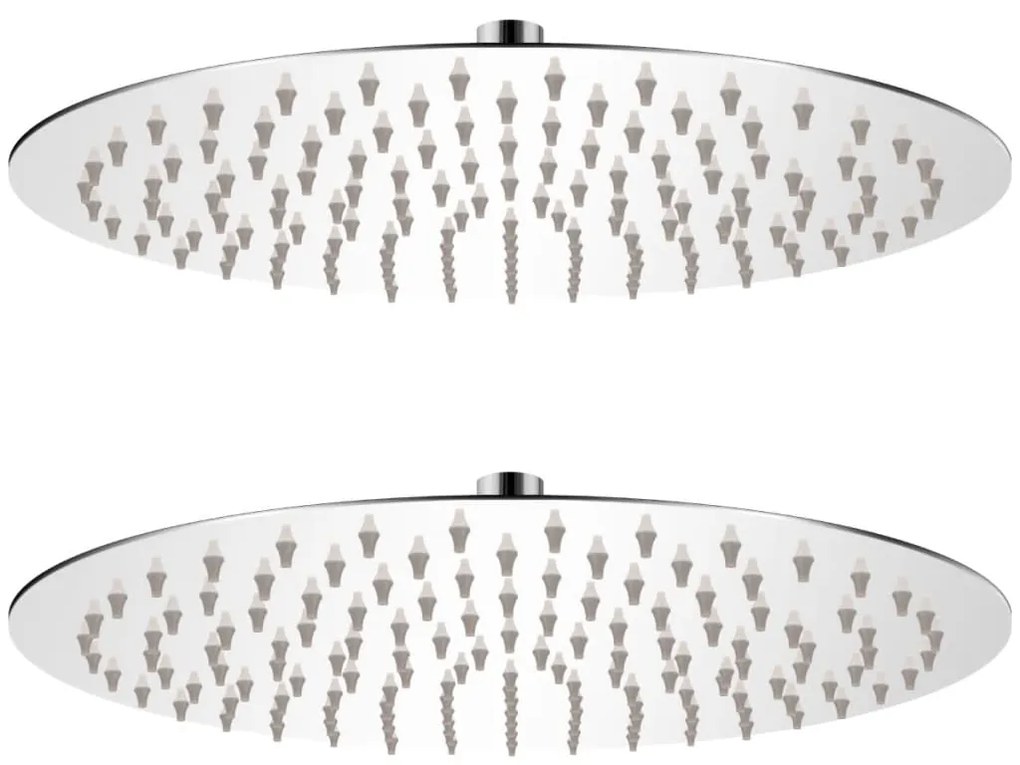 vidaXL Cabeça de chuveiro 2 pcs aço inoxidável Ø 30 cm