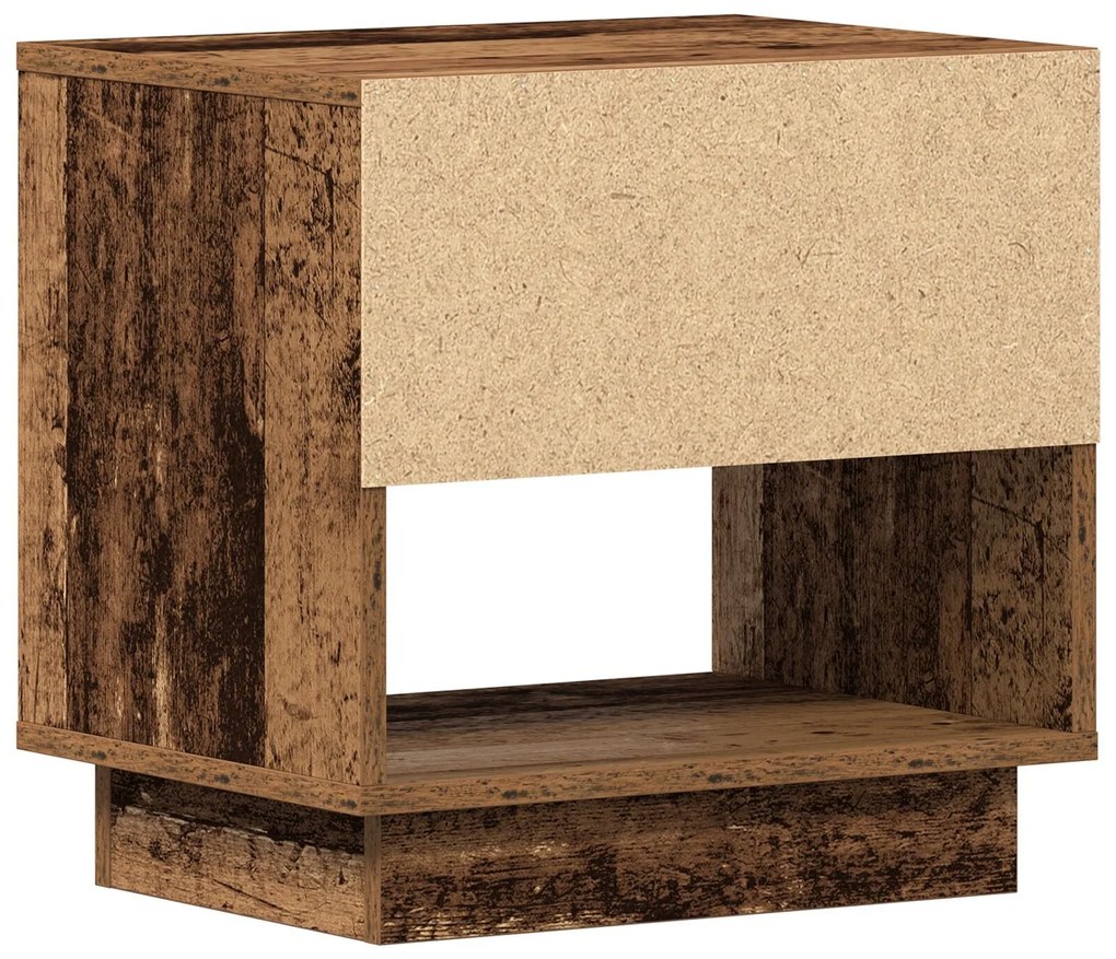 Criado-mudo vidaXL 2 pcs Madeira Velha 45x34x45 cm Madeira de engenhar
