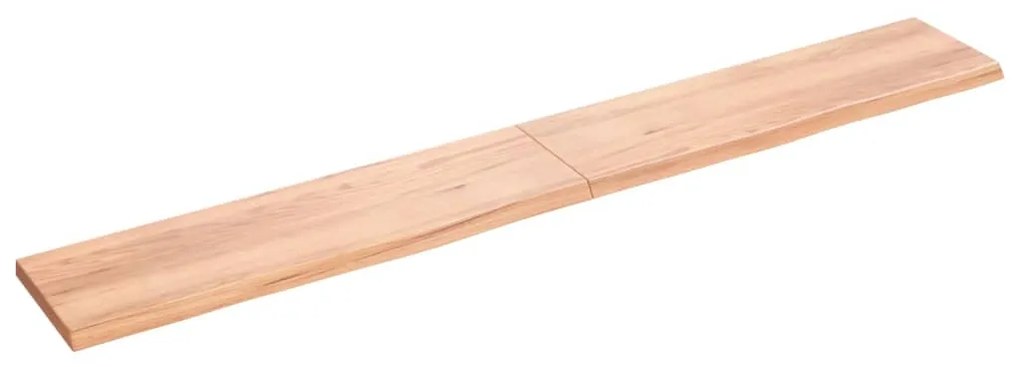 vidaXL Prateleira de parede 220x30x(2-4) cm carvalho tratado castanho