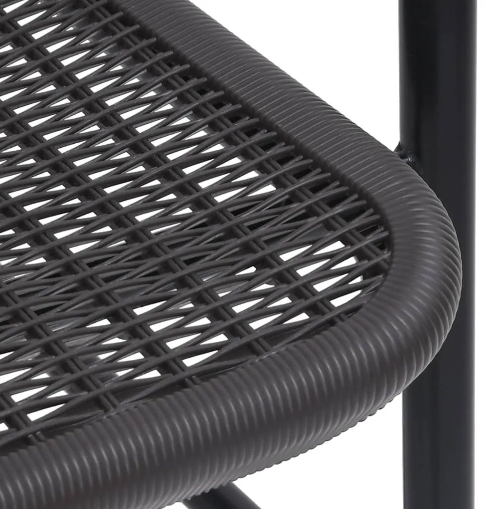 Cadeiras de jardim 6 pcs vime plástico e aço 110 kg