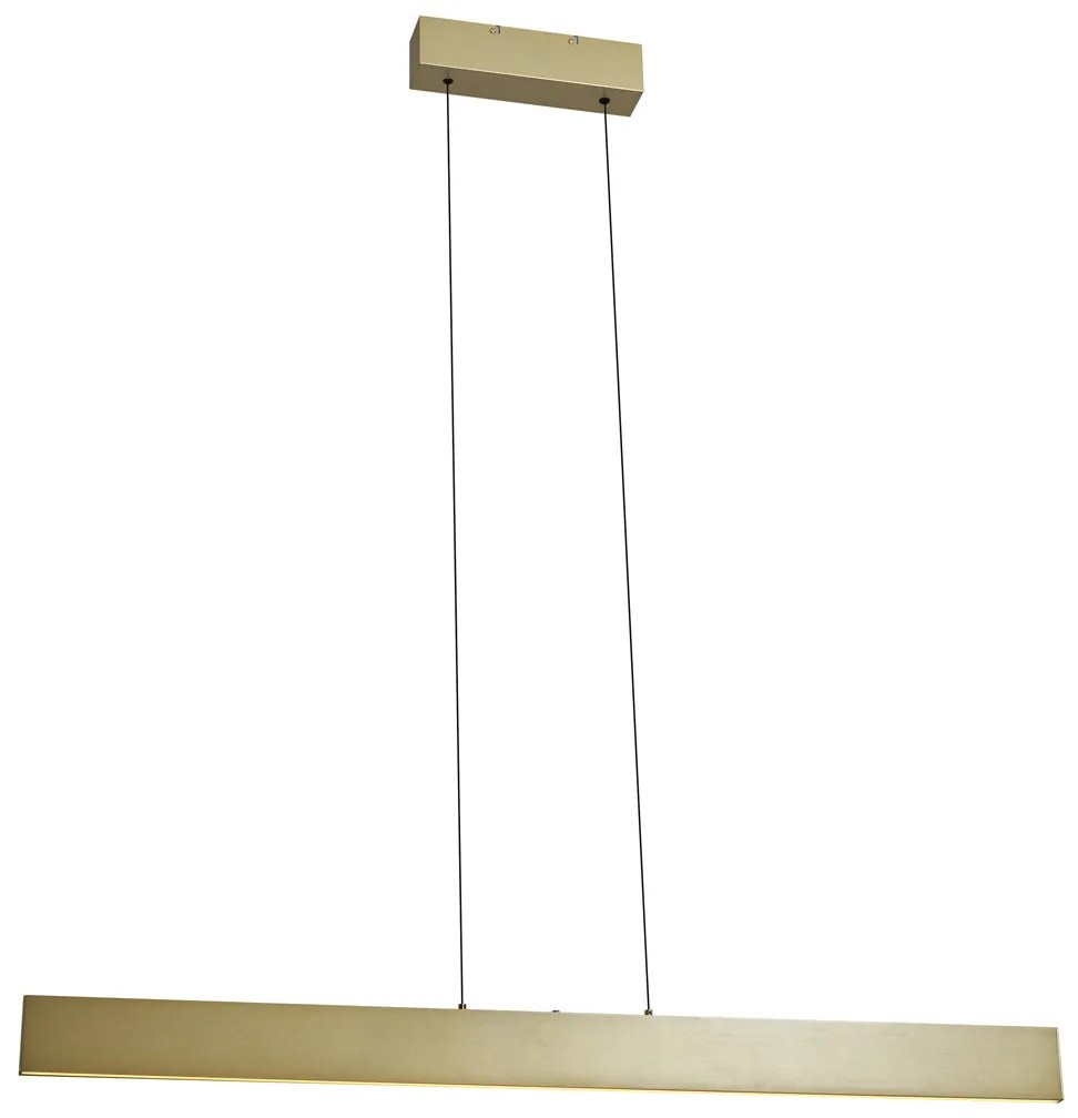 Candeeiro suspenso moderno latão incluindo LED regulável em 3 níveis - Straight Moderno