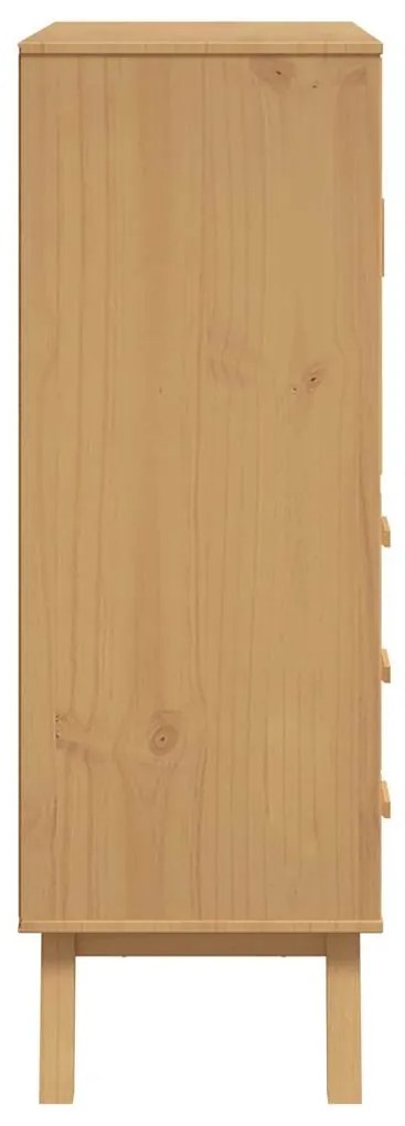 Armário alto OLDEN 85x43x125 cm pinho maciço cinzento/castanho