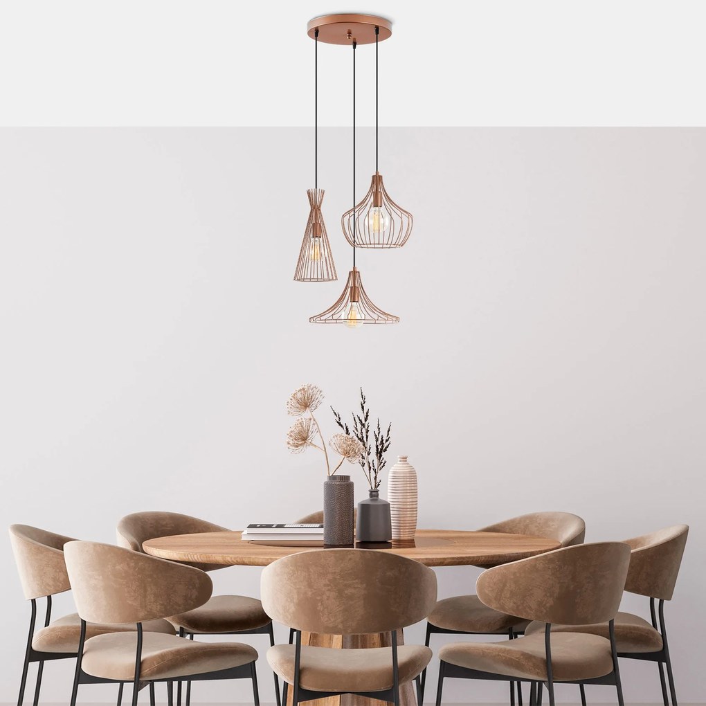 ****  
Candeeiro de Teto Mezopotamya – Cobre – 55 cm x 113 cm

**