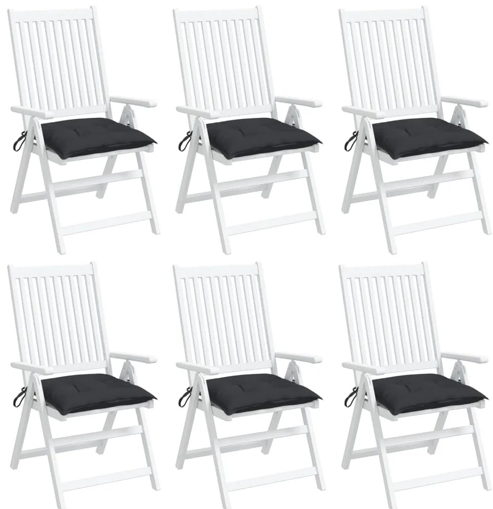 Almofadões para móveis de paletes 6 pcs tecido oxford preto