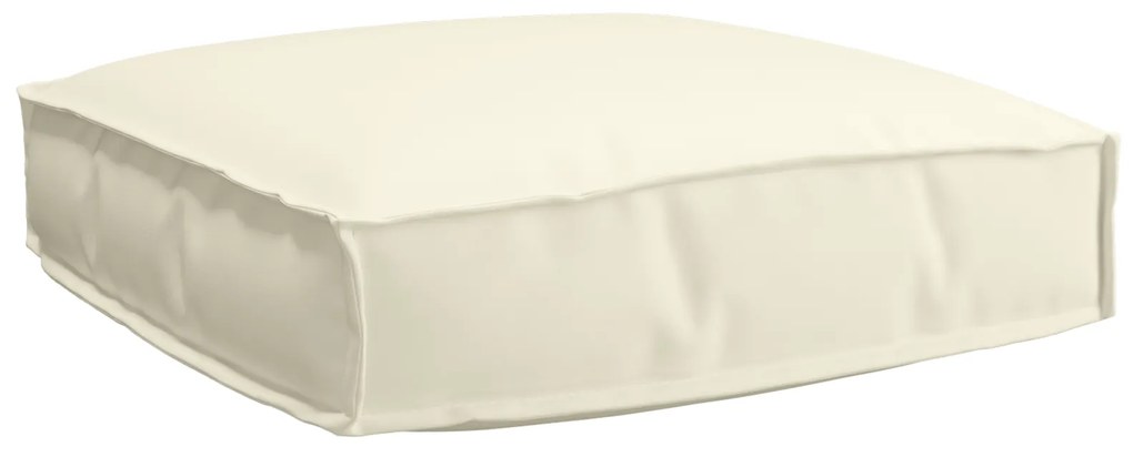 vidaXL Almofada de palete para assento Creme 60 x 60 x 12 cm
