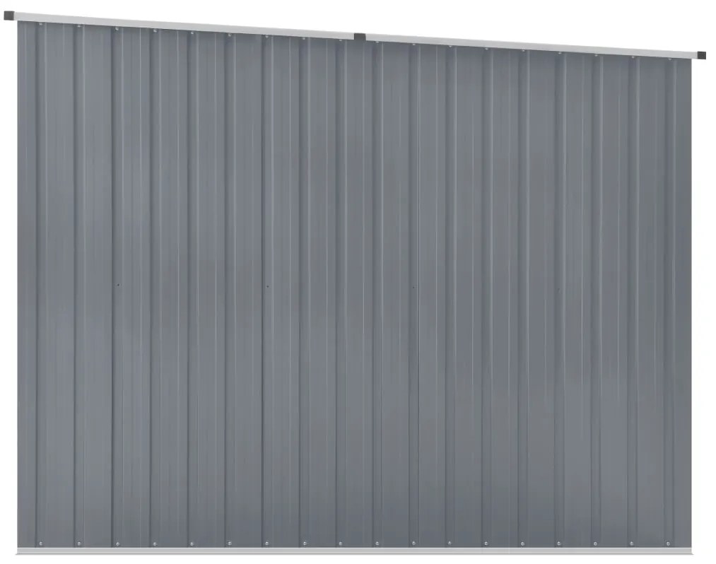 Abrigo de jardim 195x198x159 cm aço galvanizado cinzento