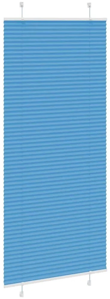 Azul Plissada Cega 85x200 cm Largura Tecido 84,4 cm Poliéster