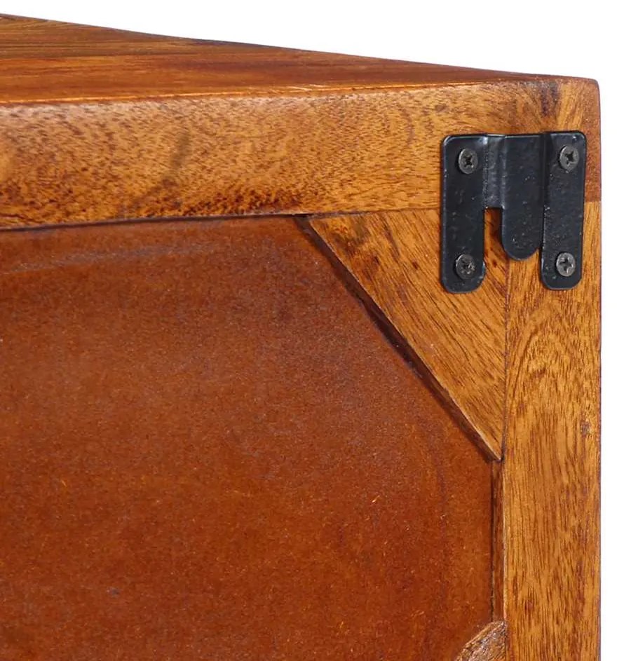 Armário de TV para parede 100x30x22 cm madeira acácia maciça