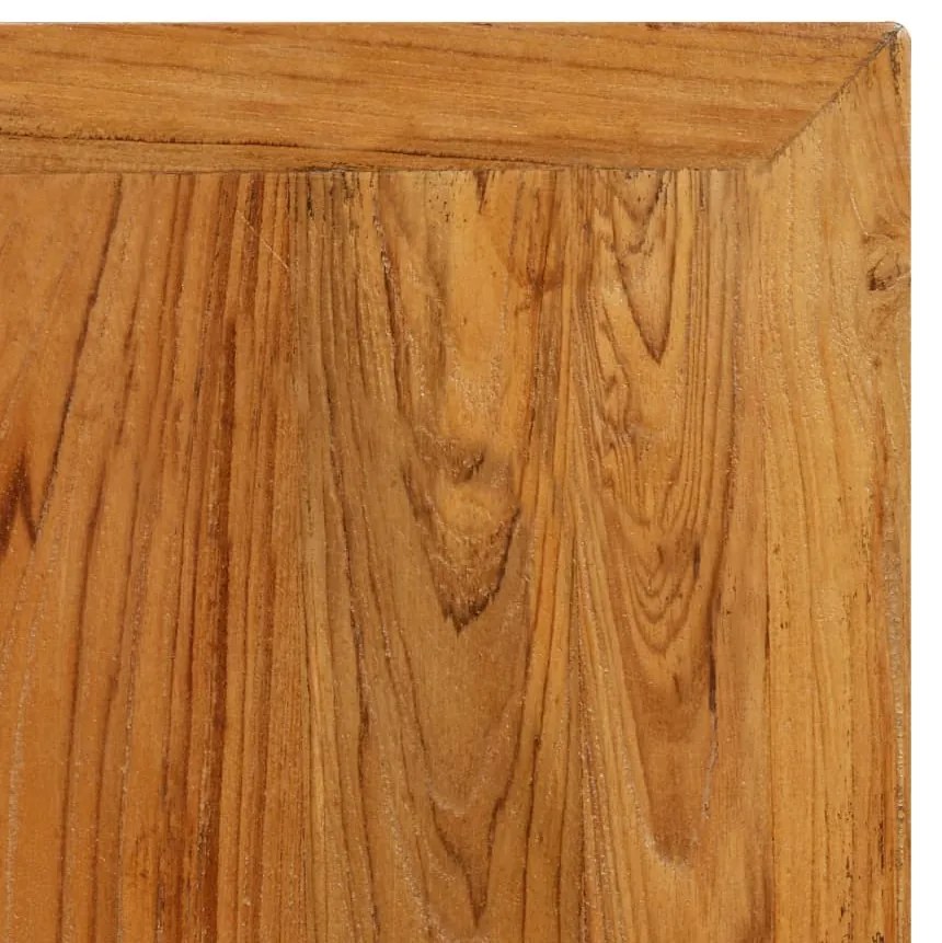 Mesa de bar em madeira de teca recuperada maciça 60x60x107 cm