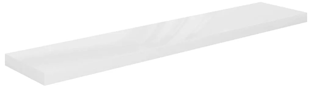 Prateleiras de parede suspensas 4 pcs 120x23,5x3,8cm MDF branco
