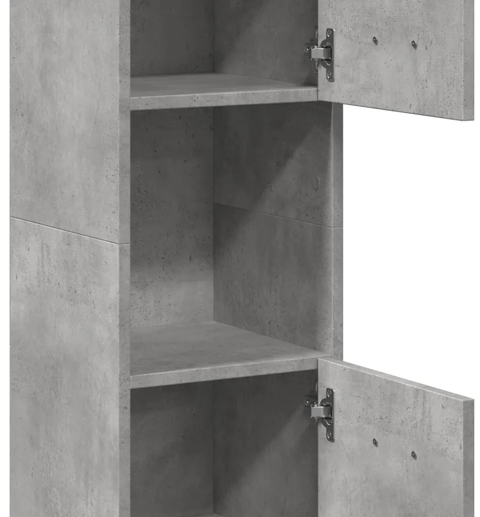 Armário suspenso de Casa de Banho 30x30x130cm deriv. madeira cinza cim