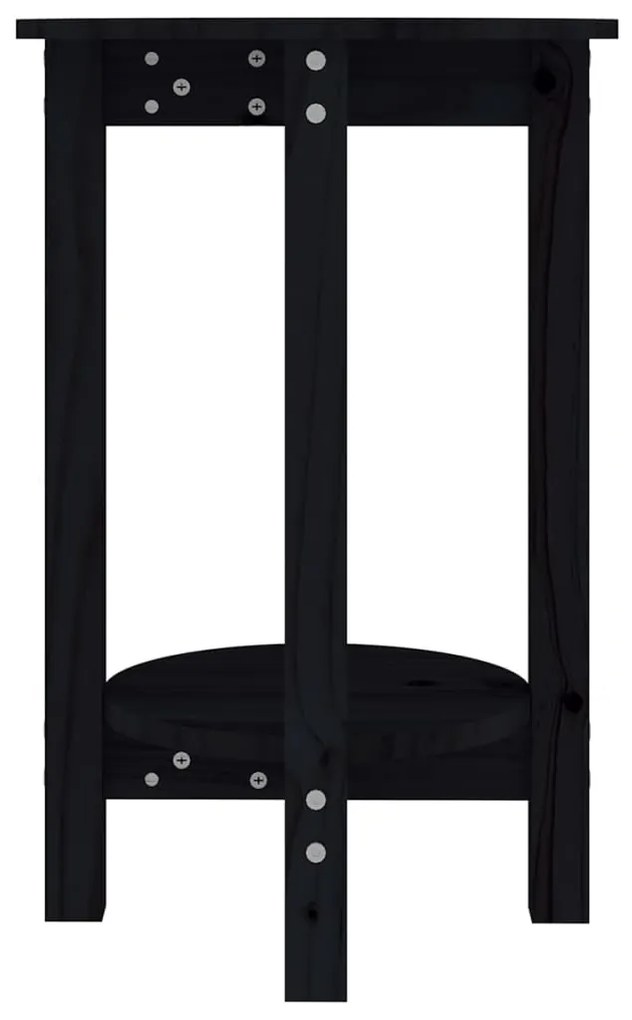 Mesa de centro Ø 40x60 cm madeira de pinho maciça preto