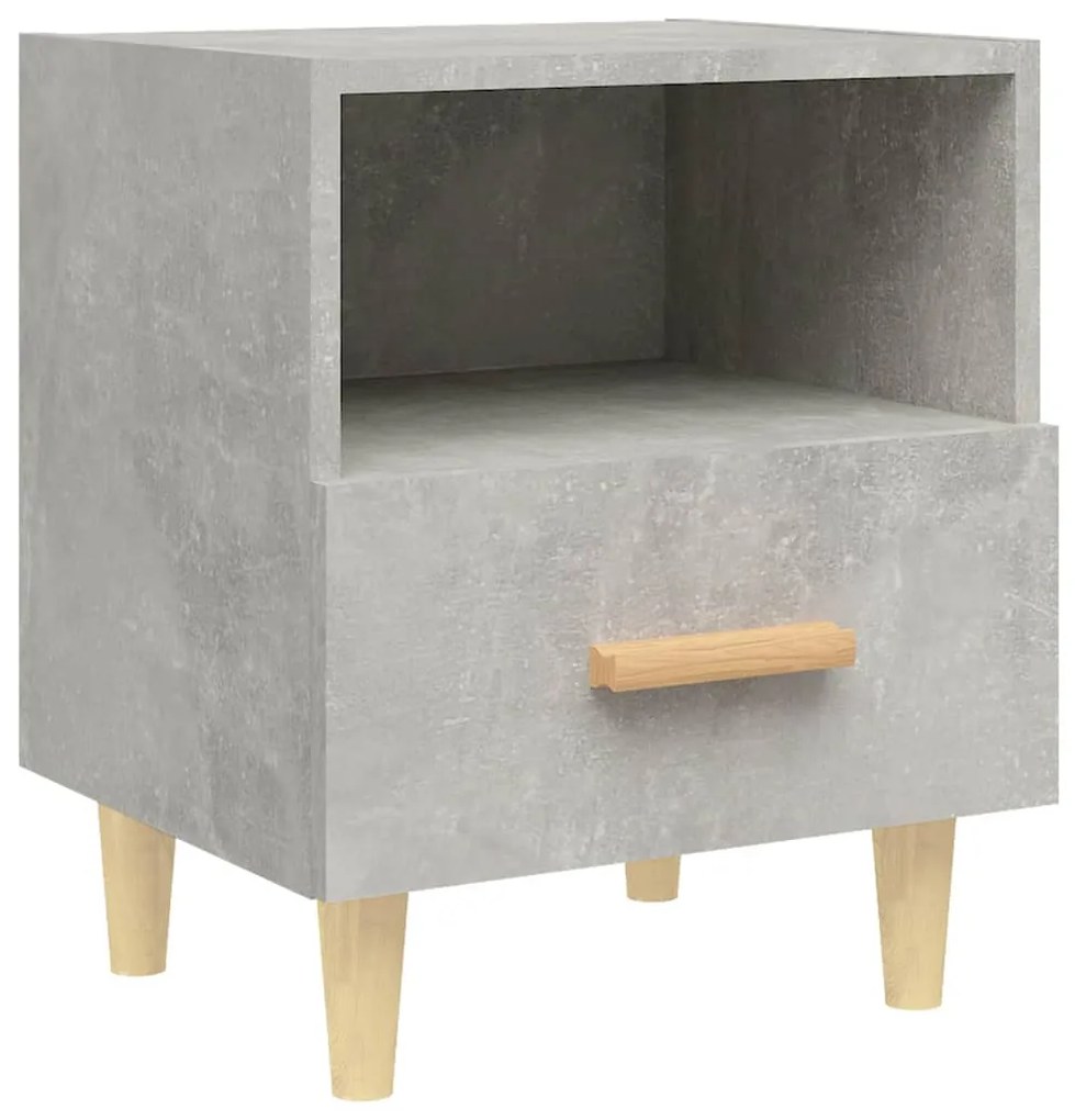 Mesas de cabeceira 2 pcs 40x35x47 cm cinzento cimento
