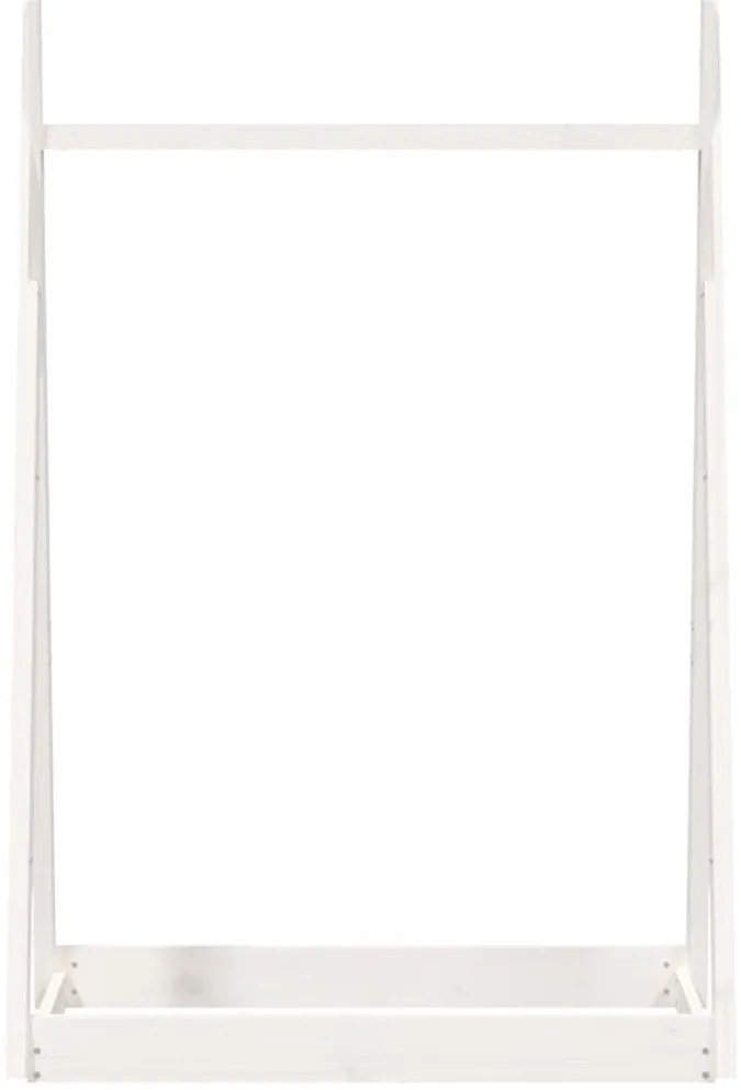 Suporte para roupas 100x45x150 cm madeira pinho maciça branco