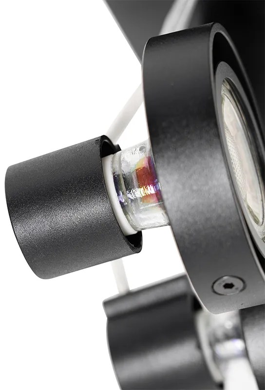 Foco moderno preto 2-luzes - Master 50 Moderno