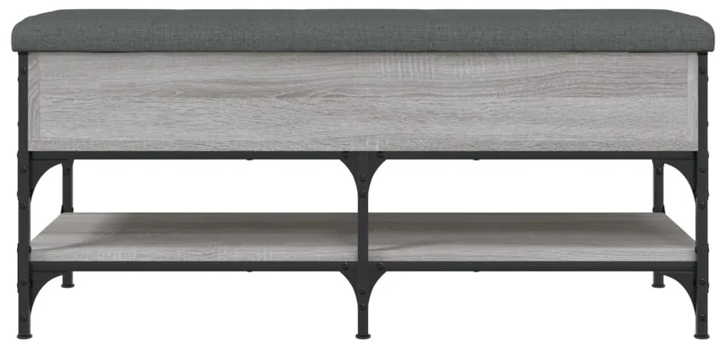 Banco sapateira 102x42x45 cm derivados madeira cinzento sonoma