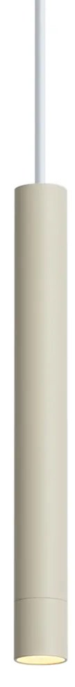 Candeeiro Pendente Moderno Bege com Branco para Sistema de Calha Monofásico - Iconic Frini