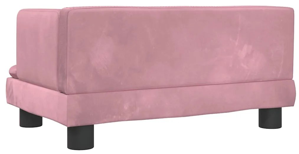 Cama para cães 60x40x30 cm veludo rosa