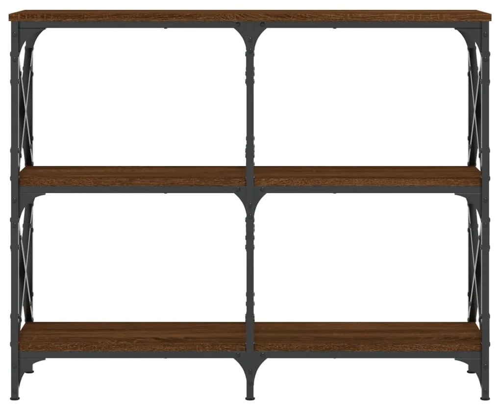 Mesa consola 100x28x80,5 cm derivados madeira carvalho castanho