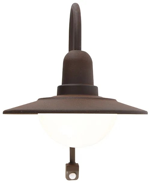 Candeeiro de parede vintage castanho IP44 sensor de movimento - Herman Moderno