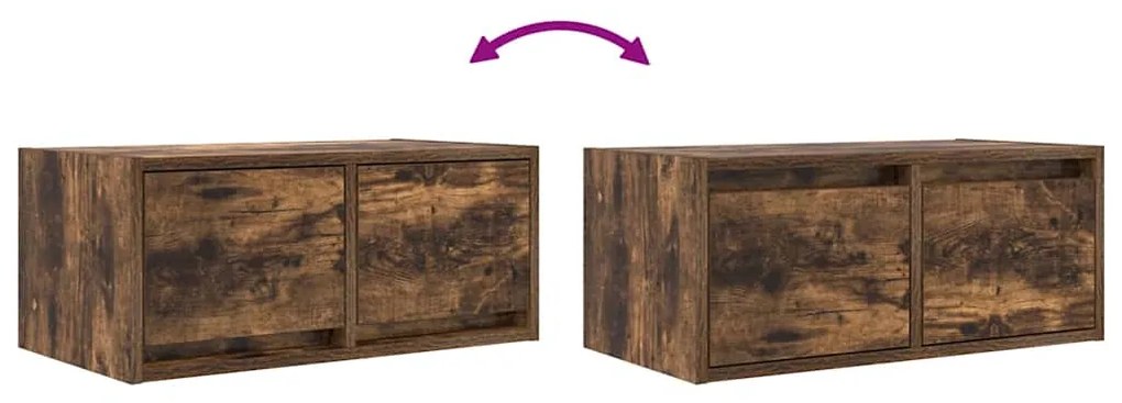 Móveis de TV 2pcs 60x31x25,5cm deriv. madeira carvalho fumado