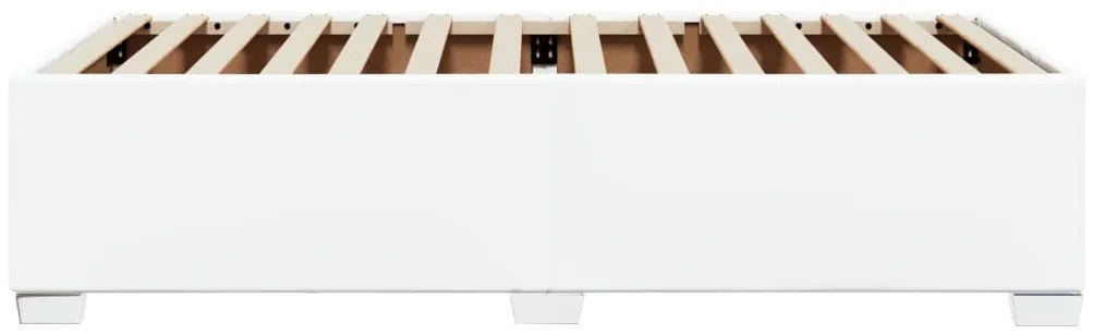 Estrutura de cama 90x200 cm couro artificial branco