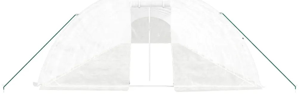 Estufa com estrutura de aço 100 m² 20x5x2,3 m branco