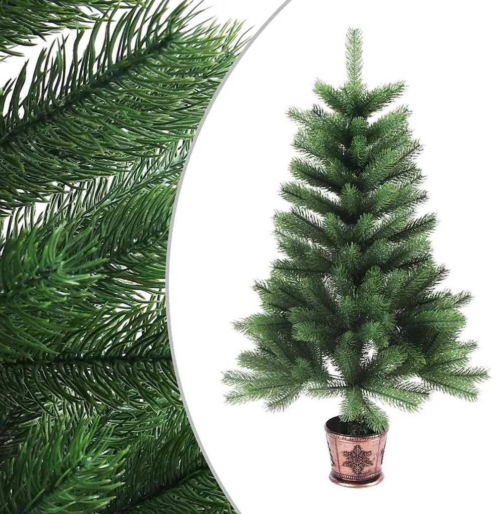 Árvore de Natal artificial agulhas realistas 65 cm verde