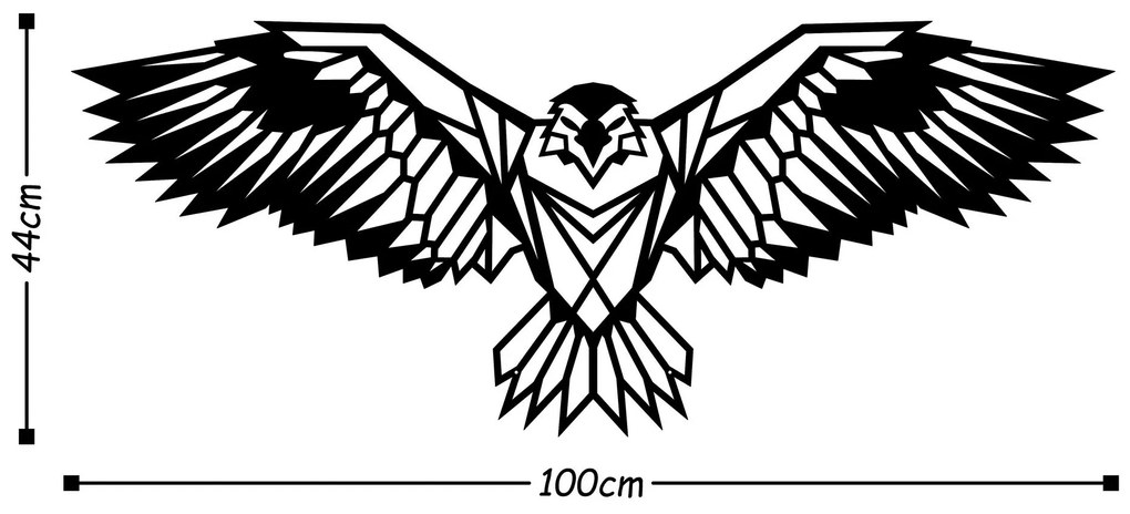 Acessório Decorativo de Parede Metal-003 – Preto – 100 x 44 cm