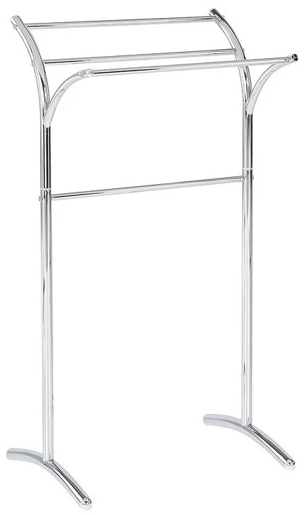 Toalheiro de pé metálico prateado com 4 braços 51 x 91 cm YOPAL Beliani