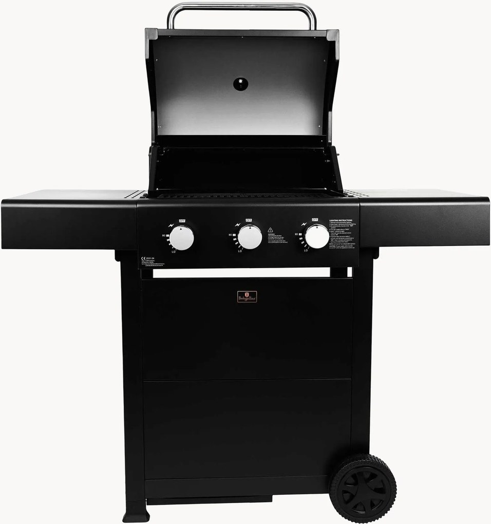 Grelhador a gás para exterior com 3 bocas