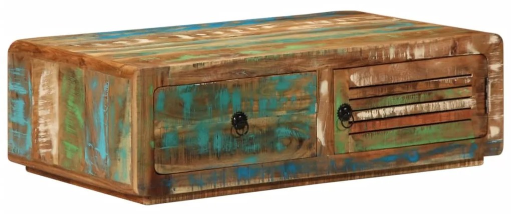 Mesa de centro 89x55x29 cm madeira recuperada maciça