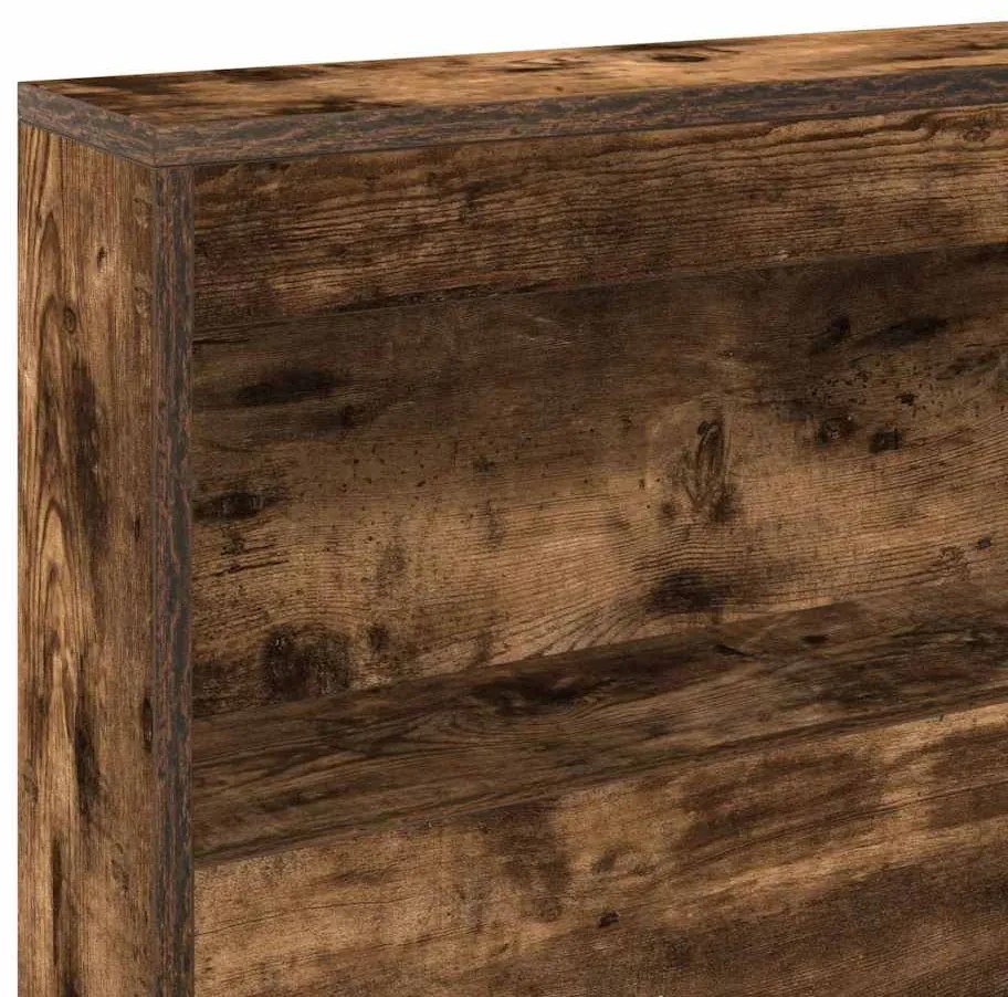 Cama estante Carvalho fumado 75x190 cm Madeira reciclada
