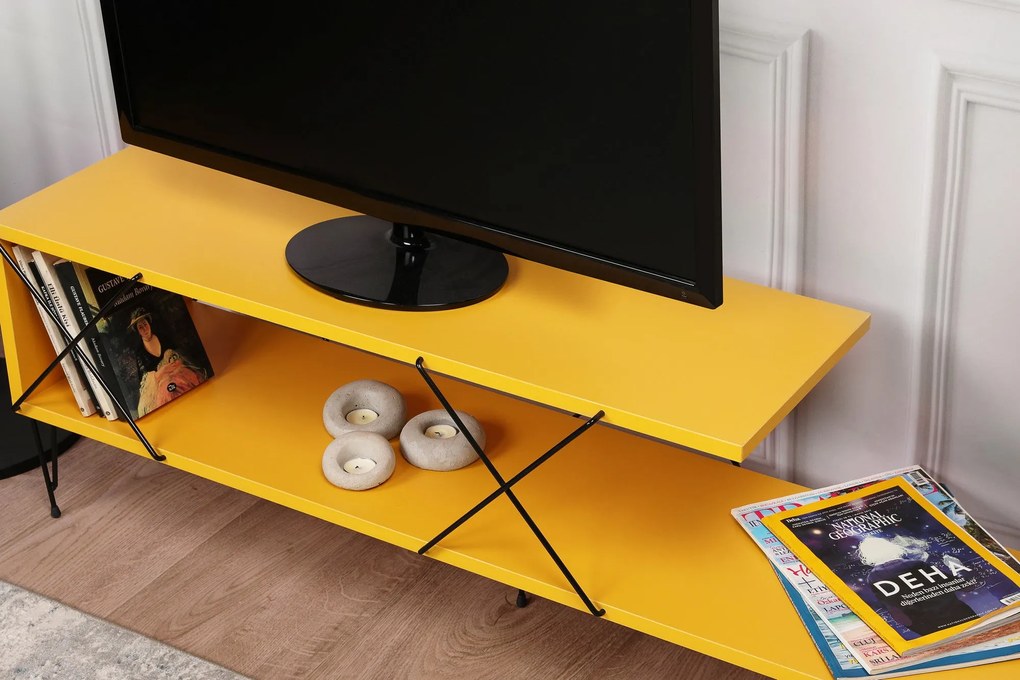 Móvel TV Street – Amarelo – 120x40x30 cm