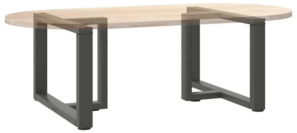 Pés para mesa de centro em forma de T, 2 peças, antracite, 70x25x(42-4