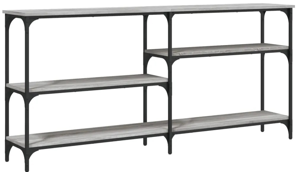 Mesa consola 160x29x75 cm derivados de madeira cinzento sonoma