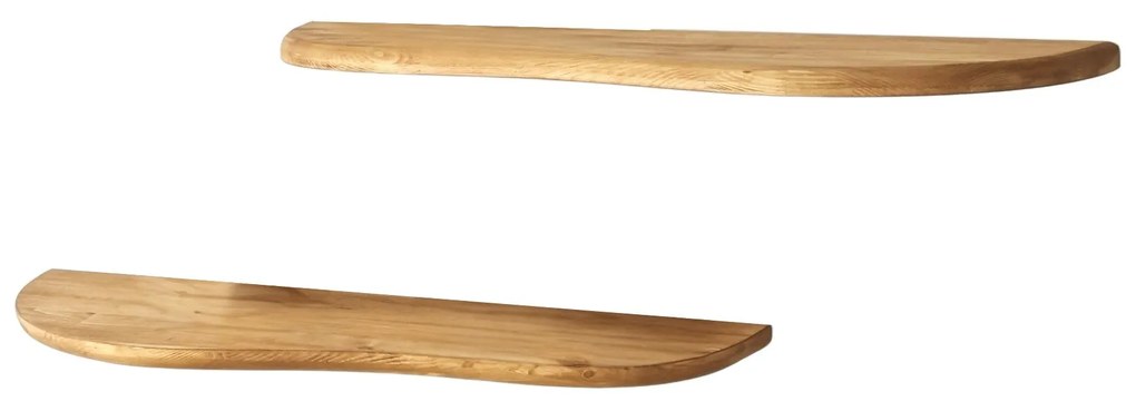 Prateleira de Parede Wavy – Carvalho – 100 cm x 25 cm (2 Peças)